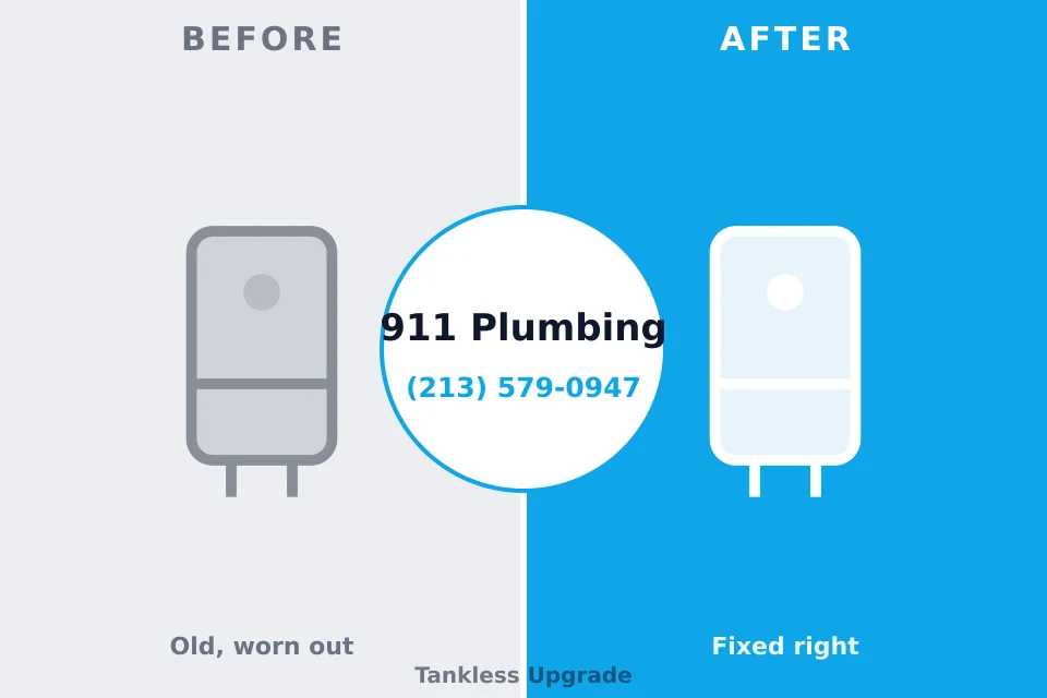 Before and after: plumbing company Fairmount, IN